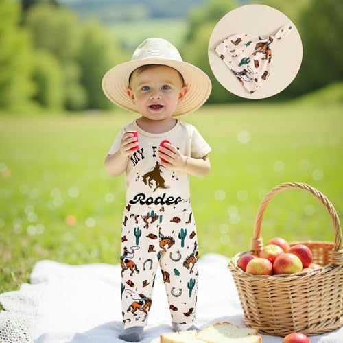 Mobbdow Newborn Baby Boy Western 3Pcs Outfit Set