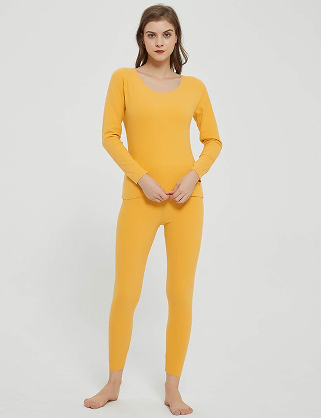 Locachy Womens Warm Stretchy Thermal Underwear Set