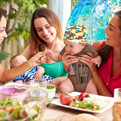 Camouflage Fishing Romper Beanie Cap for Babies