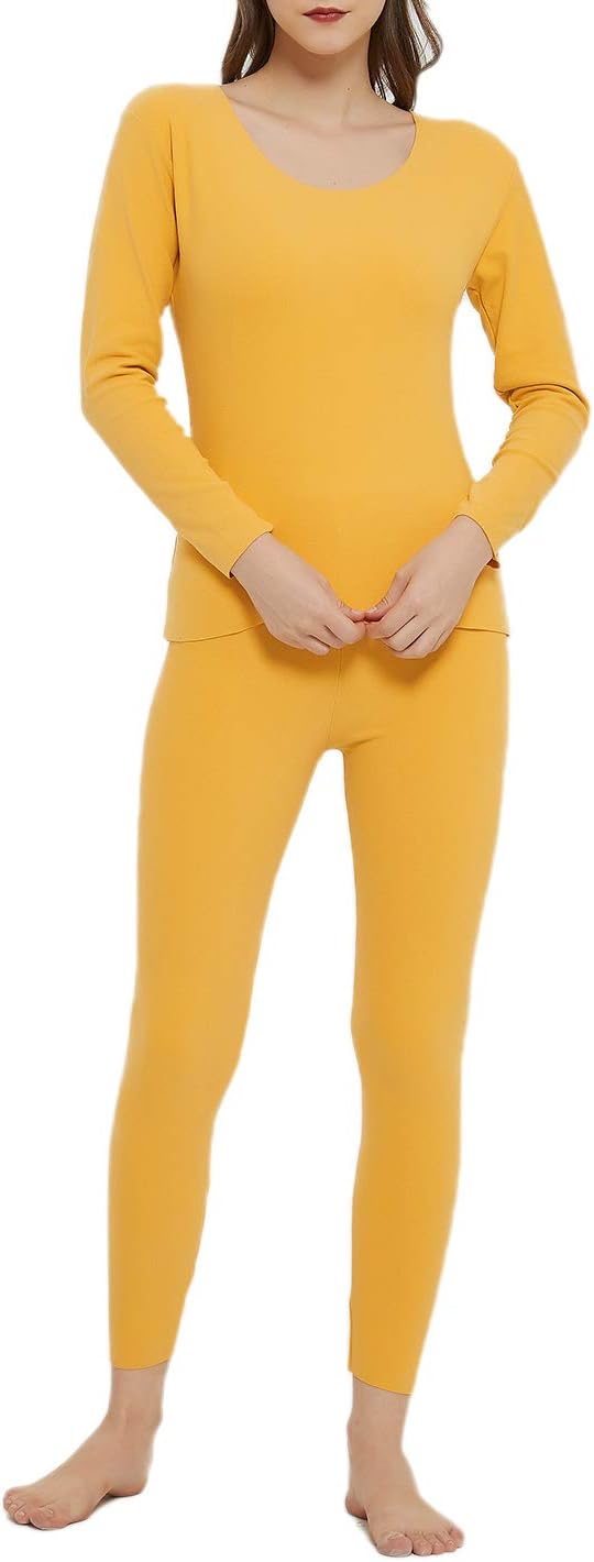 Locachy Womens Warm Stretchy Thermal Underwear Set