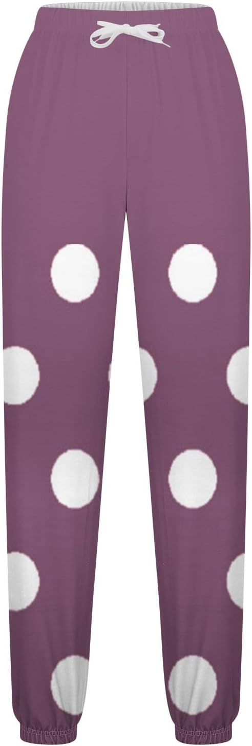 BXJX Womens Polka Dots Sweatpants with Pockets