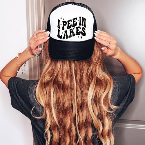 Olive Loves Apple - I Pee in Lakes Funny Truckers Hats