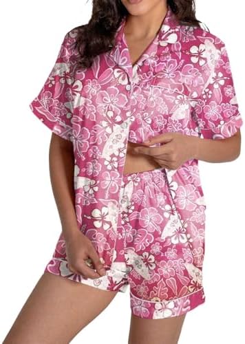 Floral Print Pajamas for Women Summer Set