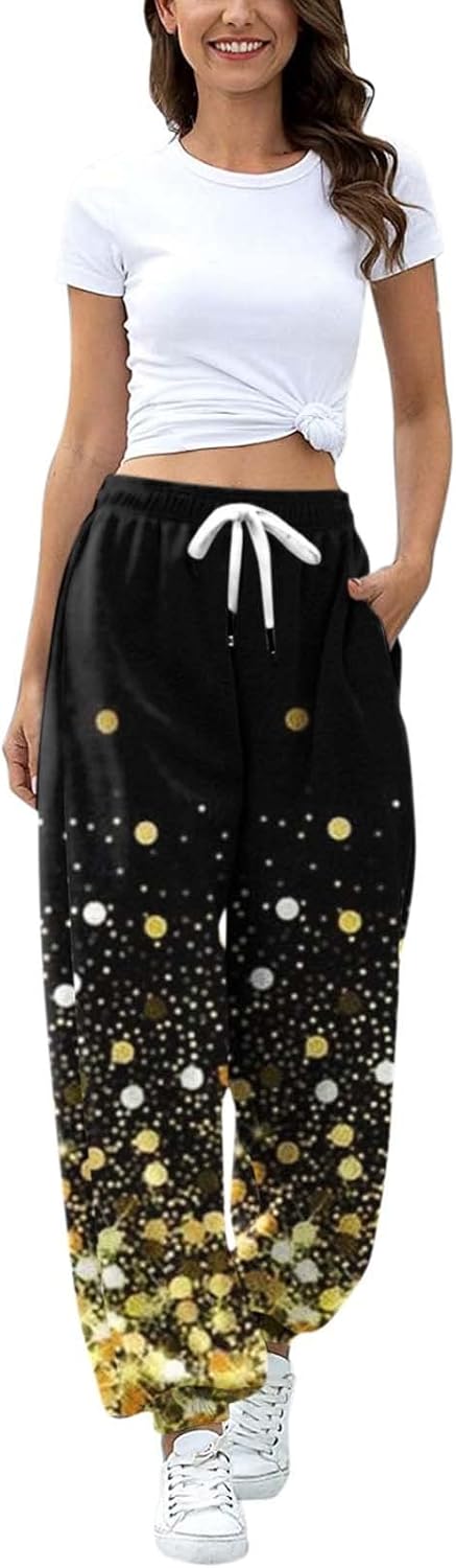 Cute Plus Size Wide Leg Sweatpants with Pockets