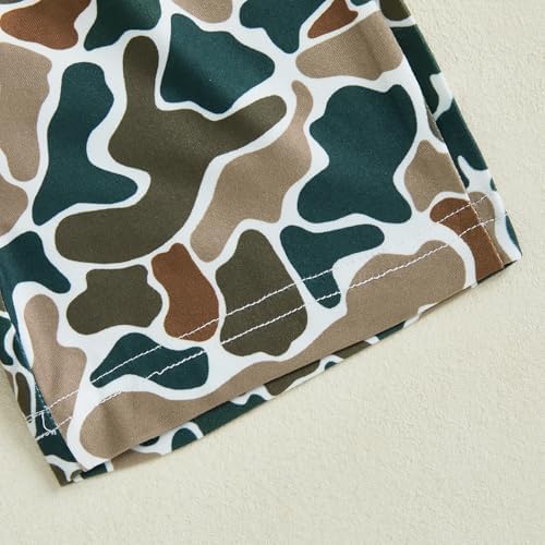 Toddler Baby Boy Summer Clothes 2-Piece Set Camouflage Shorts T-Shirts