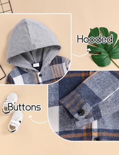 Adorable Toddler Boys Flannel Lattice Button-Down Set