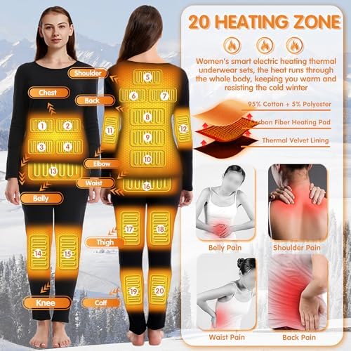 Women Heated Thermal Underwear Set