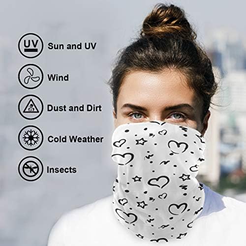 Stylish Unique Balaclava Face Mask for Men Women Kids - Star Heart Design