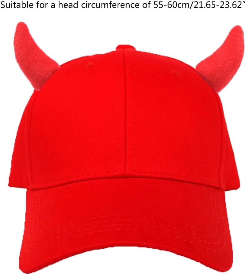 GANYKQ Creative Horn Baseball Caps Adjustable Sunscreen Hat for Unisex