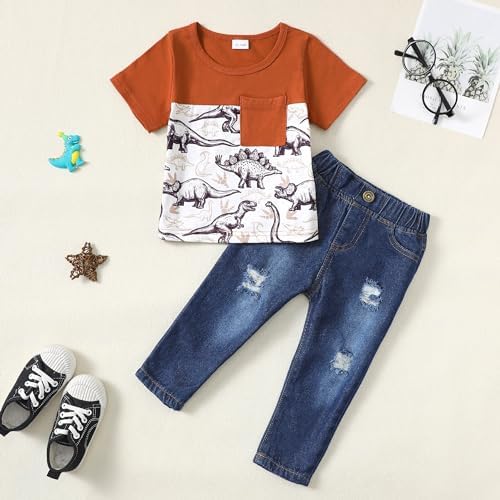 Cotton-Ripped Toddler Boys Clothing Set