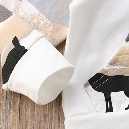 CIYCUIT 2Pcs Baby Boys Dinosaur Deer Print Camo Hoodie Pants Set