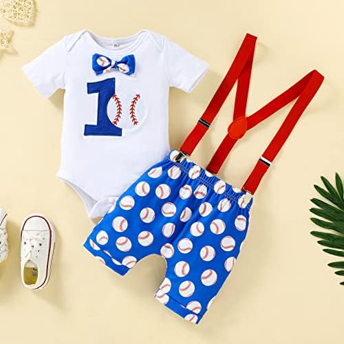 GRNSHTS Baby Boy Funny 1st Birthday Clothes - Bow Tie Romper Set