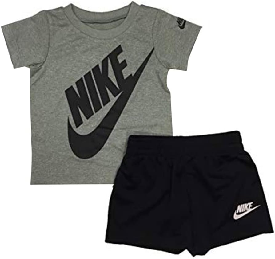 Nike Little Boys BlackGrey T-Shirt Shorts Set Sz 5