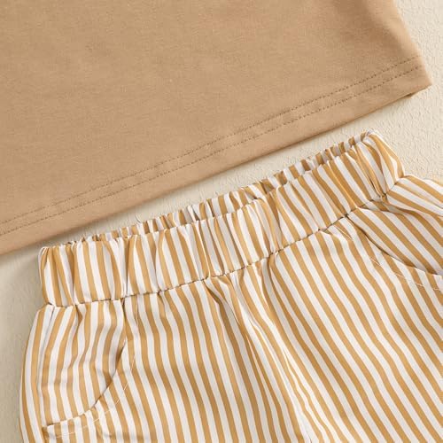 Perfect Summer Outfit for Toddlers Boys Embroidered Tees Shorts Set