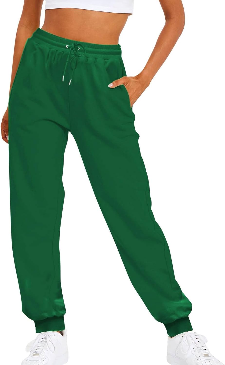 Womens High-Waisted Drawstring Track Pants