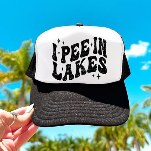 Olive Loves Apple - I Pee in Lakes Funny Truckers Hats