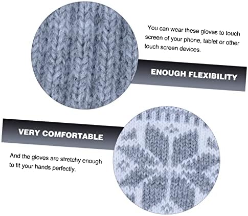 BESTYASH Warm Winter Snowflake Touch Screen Gloves