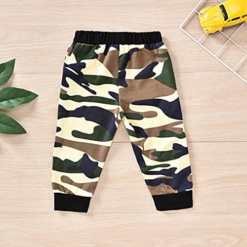 Fioukiay Toddler Boys Fall Winter Camouflage Hoodie Pants Set