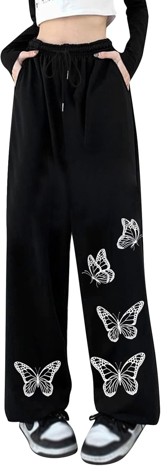 Trendy Plus Size HighWaisted Womens Jogger Pants with Graphic Print