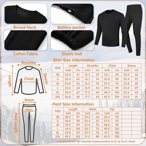 Warm Electric Thermal Underwear for Women - Hunting