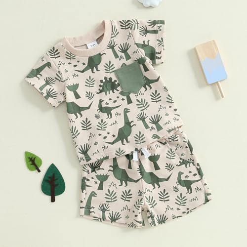Dinosaur Child Toddler Boys Summer Clothes Set