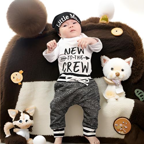 Infants Toddler Boys Newborn Romper 3-Piece Set