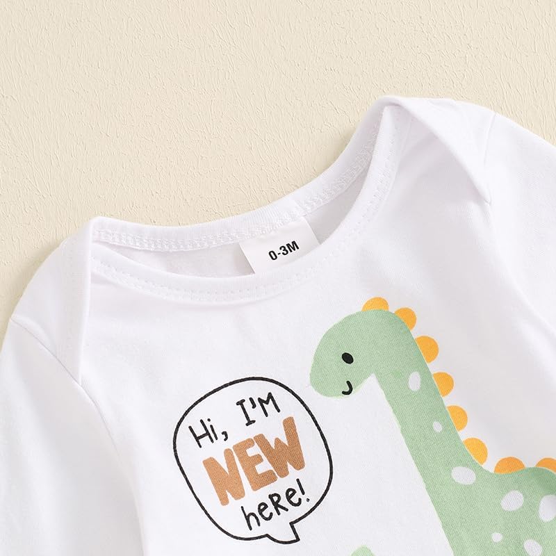 Newborn Boys clothing Set Dinosaur Horn Romper Pants Hat