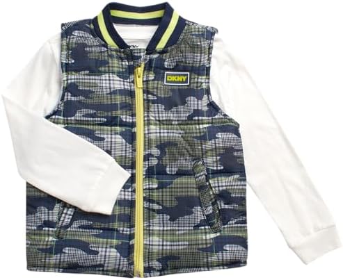 Stylish Quilted Puffer Vest Matching Set for Boys