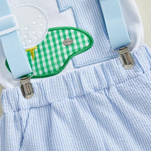 Personalized Baby Boy 1st Birthday Golf Outfit Set