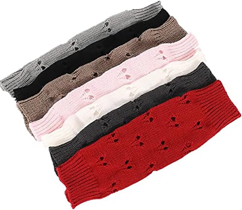 POHADON Ripped Fingerless Arm Warmers Y2K Grunge Goth Accessories