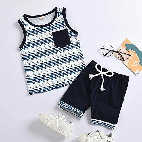 One Opening Toddler Boy Stripes Tank Set Summer Essentials for Kids