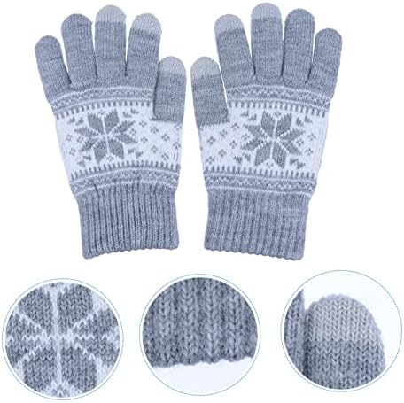 BESTYASH Warm Winter Snowflake Touch Screen Gloves