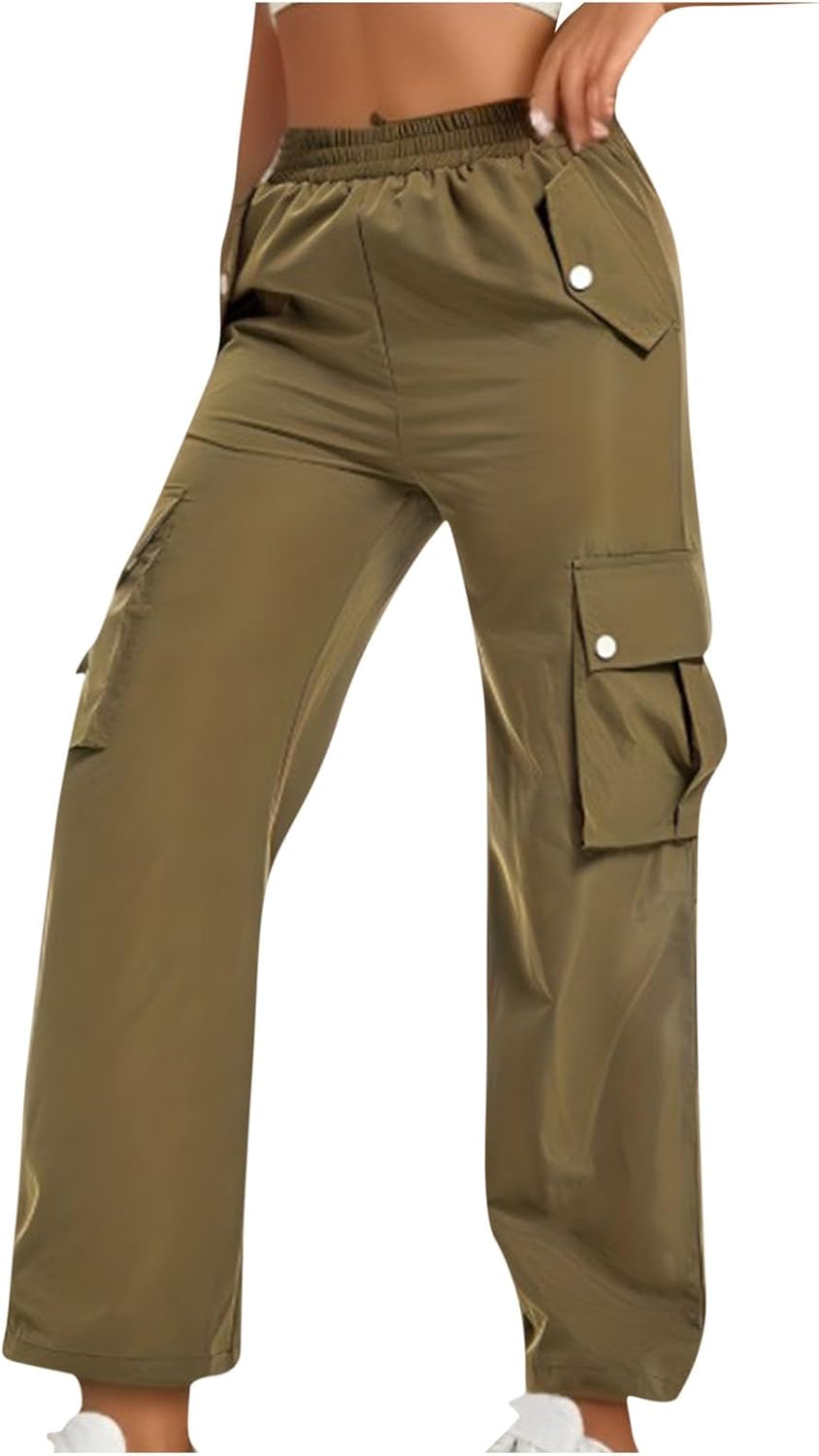 Wide Leg Casual Cargo Sweatpants for Women