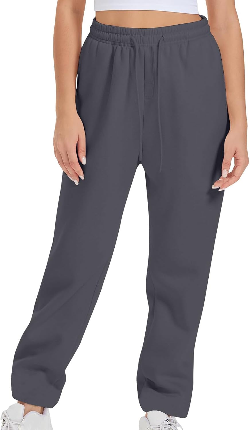 Casual High Waist Sweatpants for Women Trendy Drawstring Joggers with Pockets