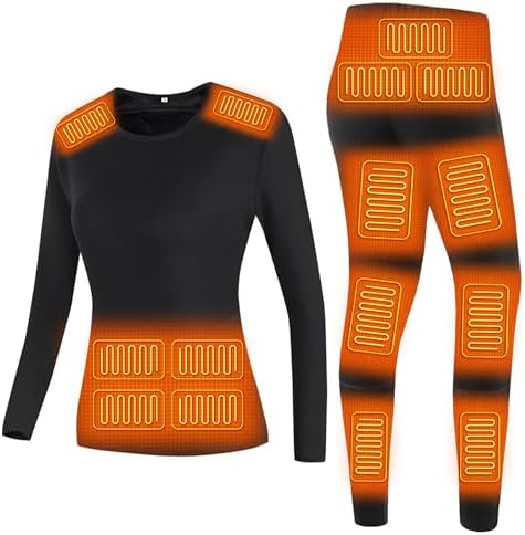 Stay Warm in Fashion 32 Heating Zones Electric Thermal Underwear for Women