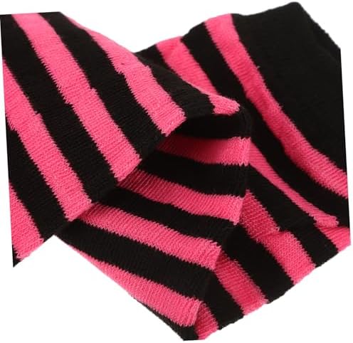 NOLITOY Women Fingerless Gloves Stripe Winter Warmers for Arms
