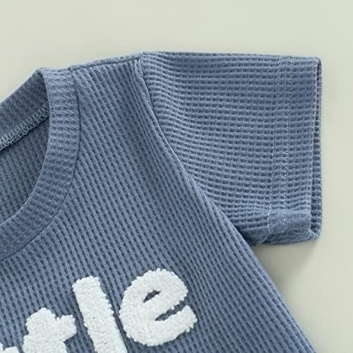 Little Dude Embroidered T-Shirt Shorts Set for Baby Boys