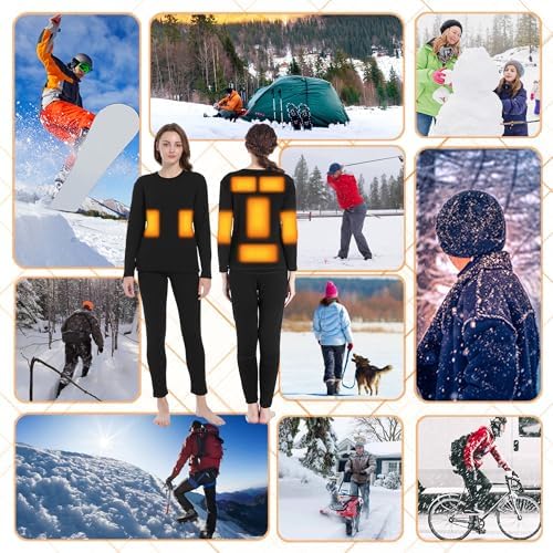 WOMENS IN THERMAL UNDERWEAR SHIRT ELECTRIC HEATING 8 ZONES