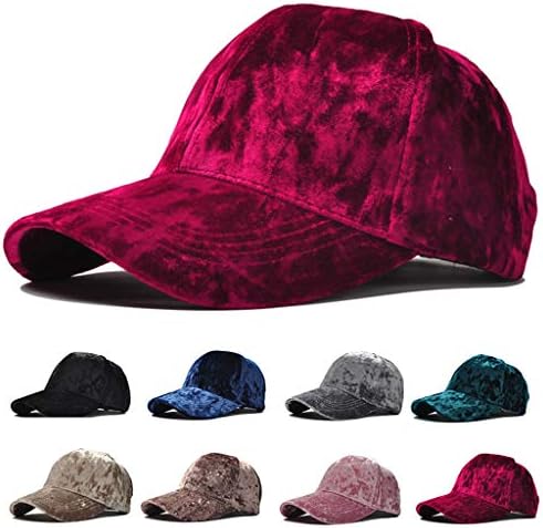 Beerty Faux Velvet Flannel Adjustable Baseball Cap for Men Women