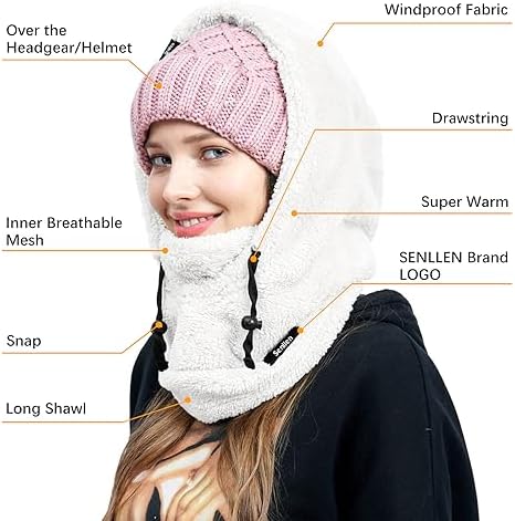 Senior Balaclava Ski Mask with Hood