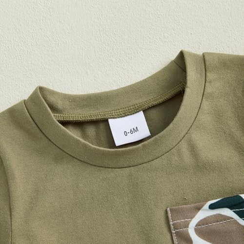 Toddler Baby Boy Summer Clothes 2-Piece Set Camouflage Shorts T-Shirts