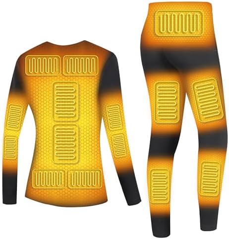 Womens Electric Heating Underwear 28 Zones Thermal Basleayer Long Johns Set