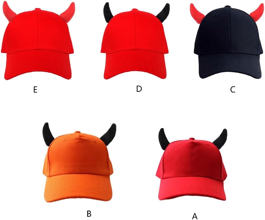 GANYKQ Creative Horn Baseball Caps Adjustable Sunscreen Hat for Unisex