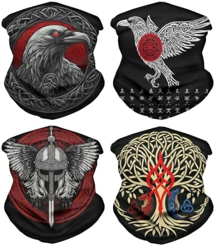 ENLACHIC 3D Viking Totem Balaclava Bandana