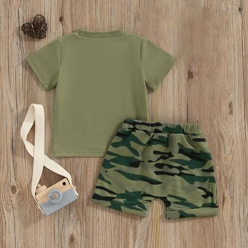Pivanzore Baby Boy Summer Outfits Set T-Shirt Shorts