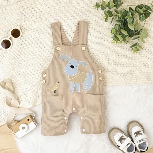 CETEPY Baby Boy Clothes Summer Romper Set Cartoon Dog Overall