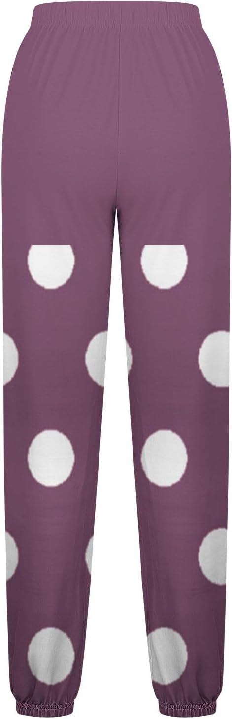 BXJX Womens Polka Dots Sweatpants with Pockets