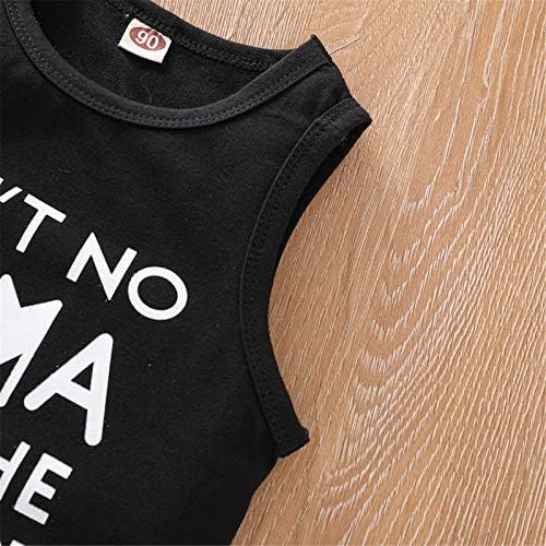 Fun Letter-Printed Tank Vest Shorts Set for Toddler Boys