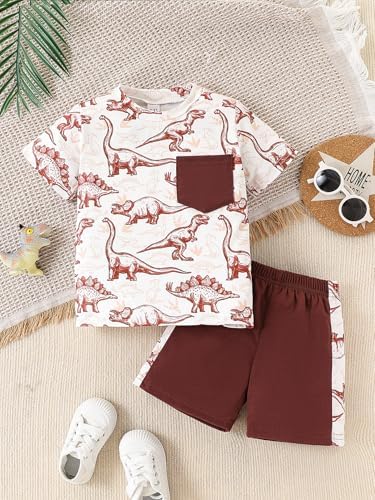 2-7T Toddler Boys Shorts Shirts Set for Summer