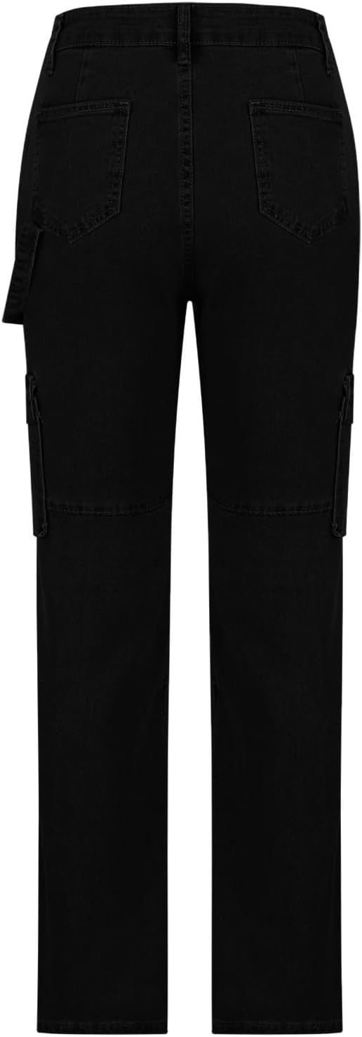 Casual Cargo Pants for Women Y2K Tees with Cargo Pockets and Drawstring